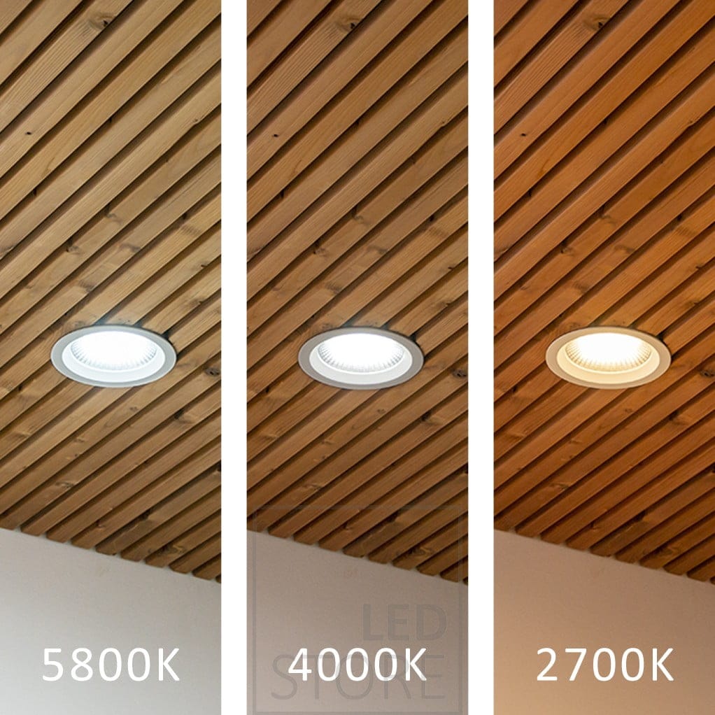 EYE-syväsäteilijä rimakatossa portaattomassa värilämpötilasäädössä (CCT). Ledstore.fi